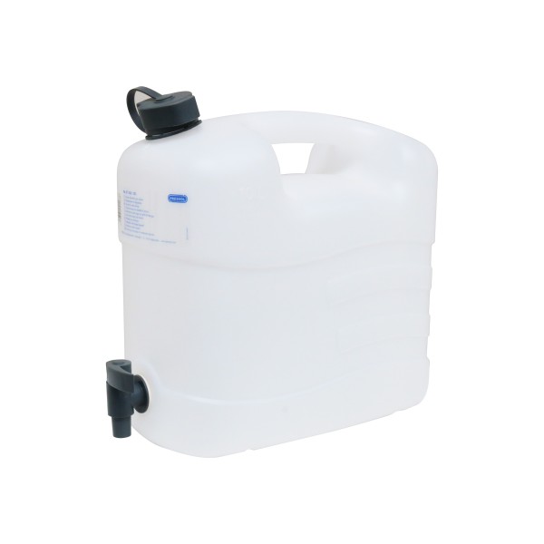 Kanister für Wasser, 35 Liter, weiß, PE, mit Ablasshahn