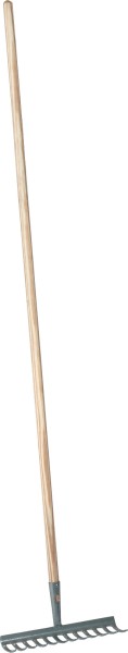 Gartenrechen mit Tülle + Stiel 140 cm, 12 Zinken, 29 cm breit