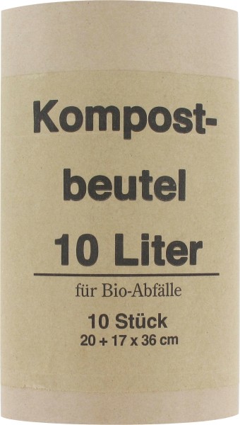 BIO-Kompostbeutel 10L,10 Stück Natronmischpap. braun 70g/qm